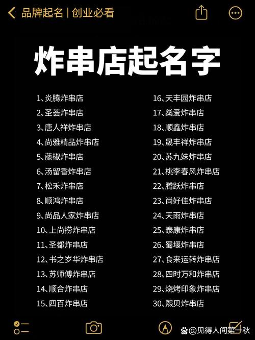 炸串店名字最有创意