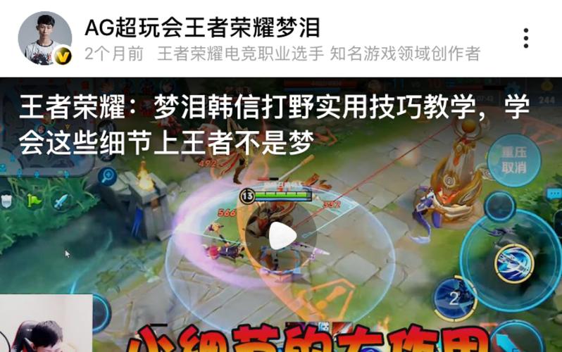 王者荣耀梦泪韩信打野技巧韩信怎么打野