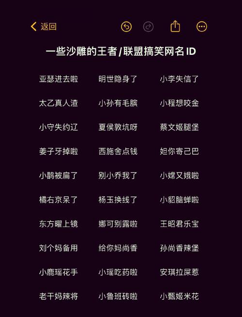 王者荣耀沙雕网名