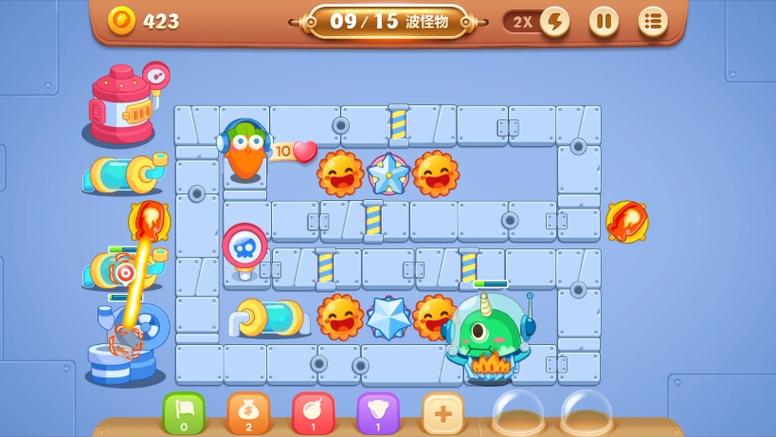 保卫萝卜3工厂11金萝卜怎么通关