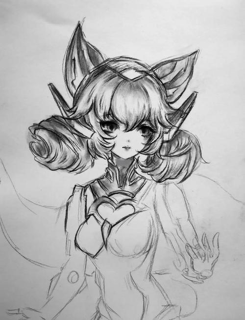 王者荣耀妲己魅力之狐画法步骤有哪些?