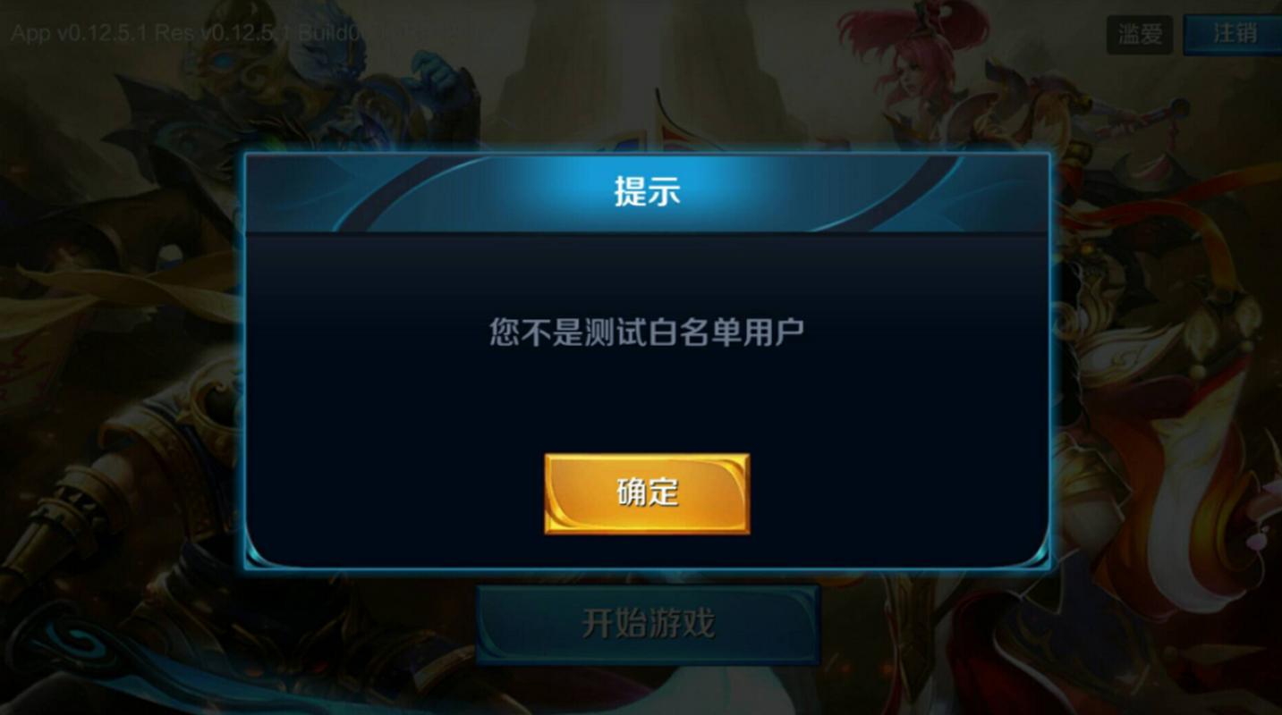 王者荣耀体验服为什么进不去白名单