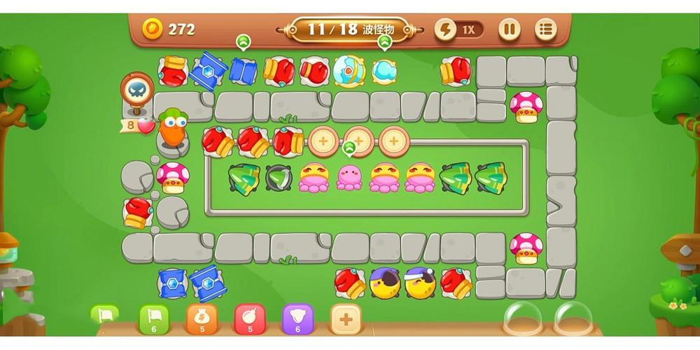 保卫萝卜3集市爬梯第14关攻略