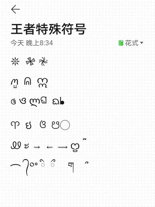 王者名字的特殊符号有哪些