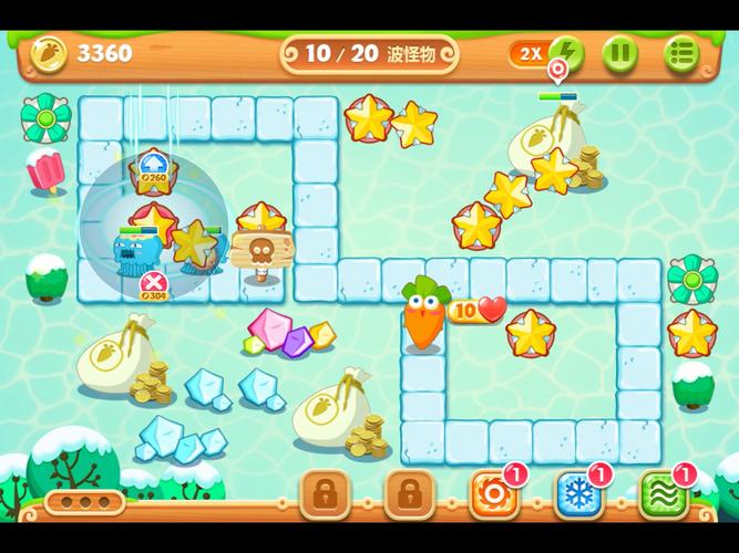 保卫萝卜3燃爆新春第2关金萝卜过关攻略