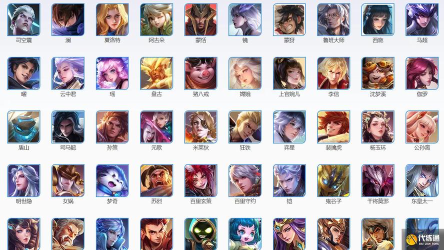 王者荣耀的所有角色图片