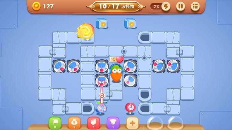 保卫萝卜3工厂地图金萝卜