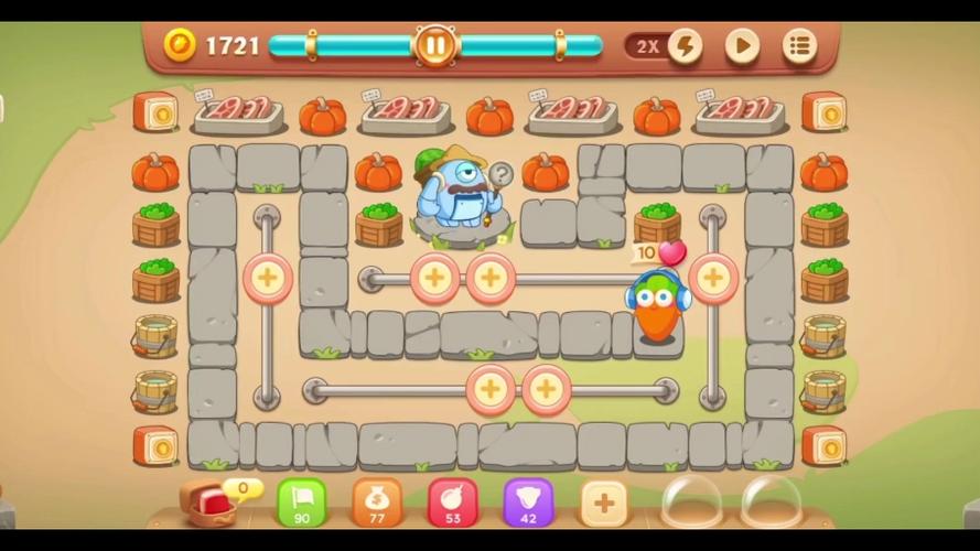 保卫萝卜3集市第8关金萝卜通关攻略