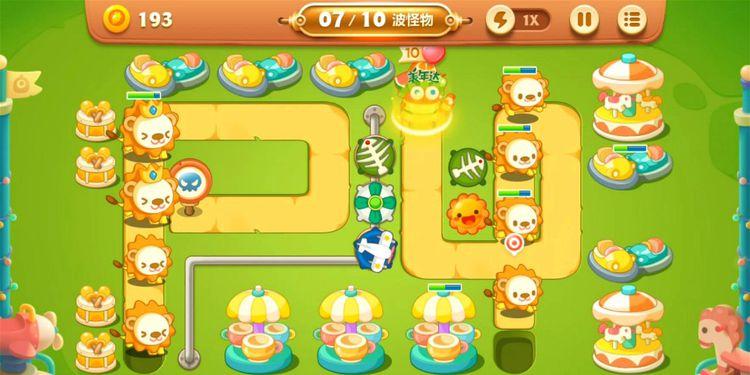 保卫萝卜3游乐场爬梯第14层怎么过