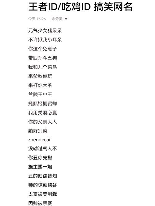 王者游戏名字一只什么好听王者荣耀名称叫什么好