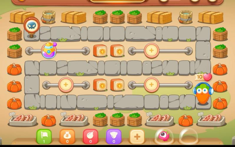 保卫萝卜3冒险模式工厂第22关金萝卜攻略