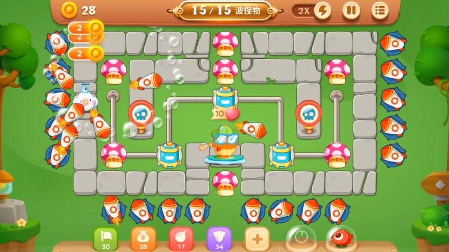 保卫萝卜3集市爬楼梯1-10攻略