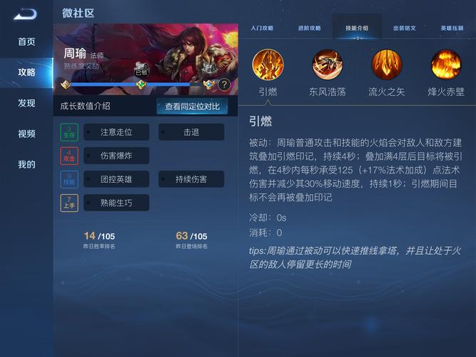 王者荣耀“周瑜”技能使用攻略