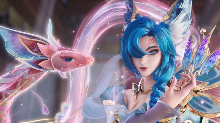 ...霞与蝶共舞,尽显精灵公主灵气~_英雄联盟手游