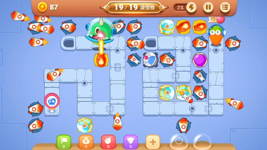 保卫萝卜3集市21关双出口怎么过