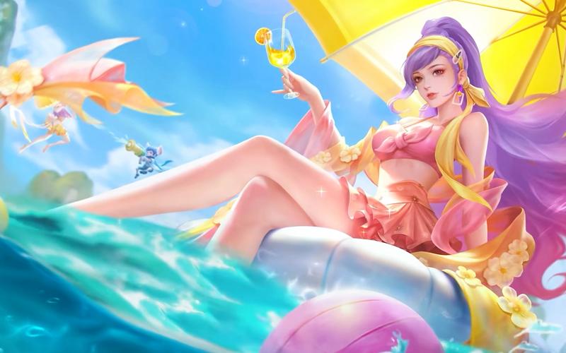 王者荣耀泳装皮肤怎么样_王者荣耀台版服的海滩派对皮肤两个小乔你更...