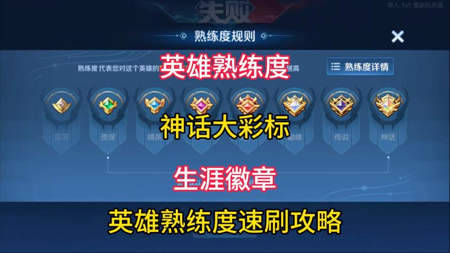 王者荣耀英雄熟练度怎么刷