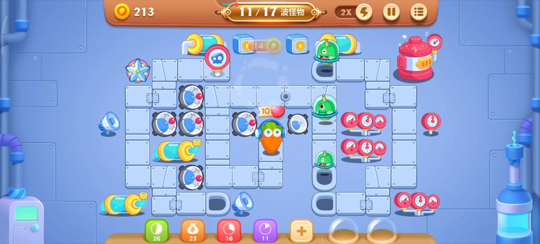 保卫萝卜3集市爬塔十五关怎么过