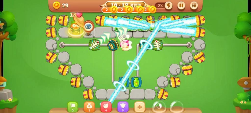 保卫萝卜3公园第20关金萝卜攻略