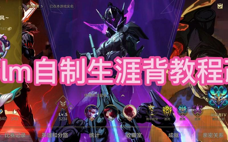 lol英雄联盟怎么设置生涯背景