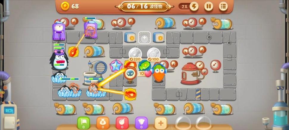 保卫萝卜3工厂楼层4金萝卜通关