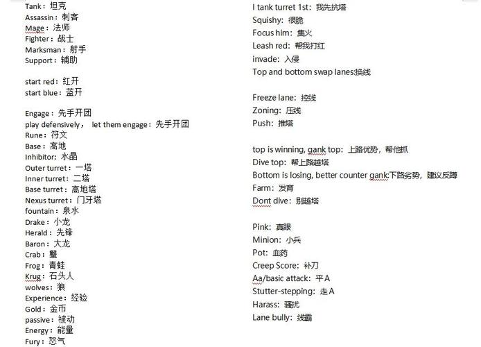 英雄联盟玩家必看:全面解析LOL常用术语大全