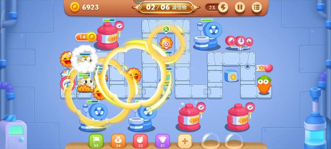 保卫萝卜3工厂爬楼第4层怎么过