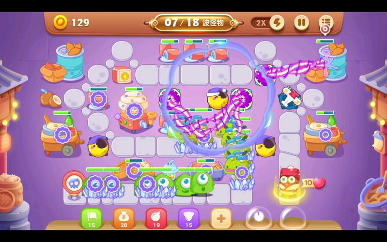 保卫萝卜3游乐场爬梯第19层通关技巧详解