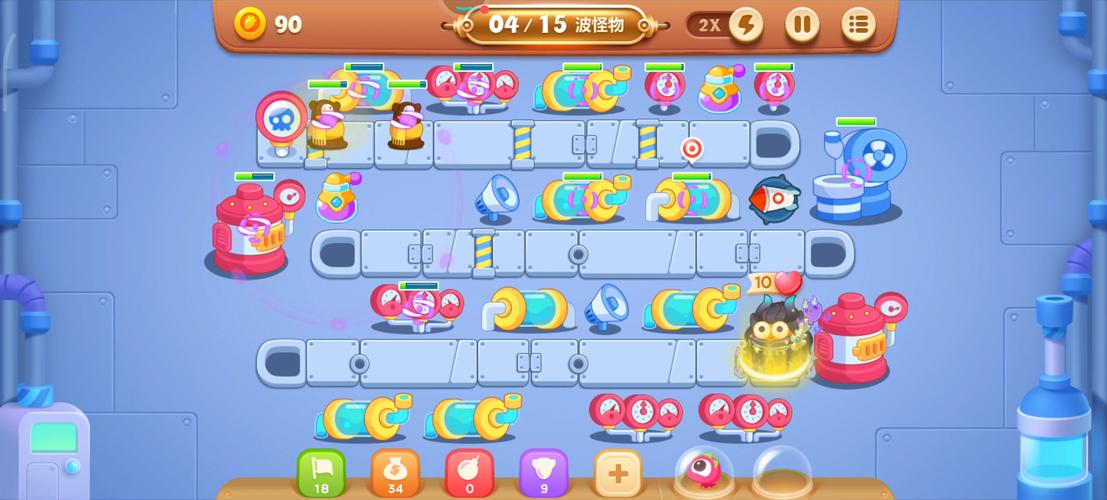 保卫萝卜三第34关怎么过