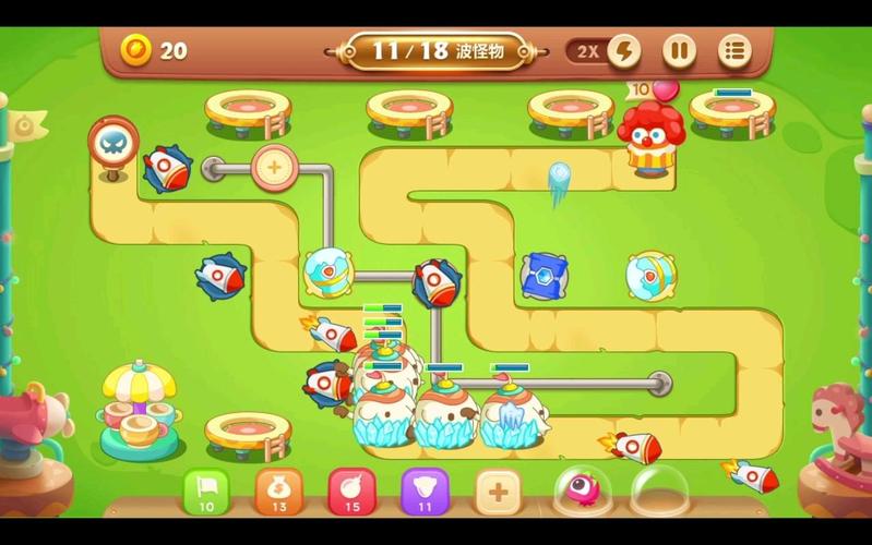 保卫萝卜3游乐场第46关金萝卜攻略