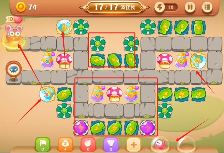 保卫萝卜3冒险模式集市34关卡怎么过