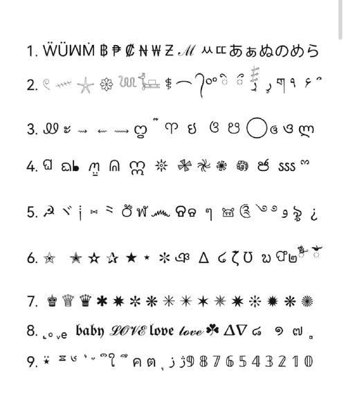 王者荣耀符号大全符号