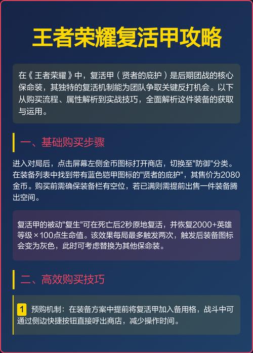 王者荣耀复活甲在哪里购买?如何获取?