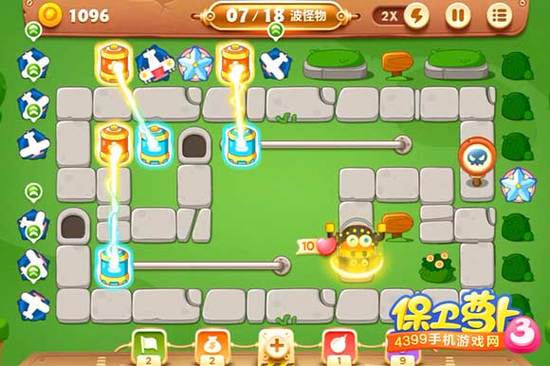 保卫萝卜3公园第52关攻略